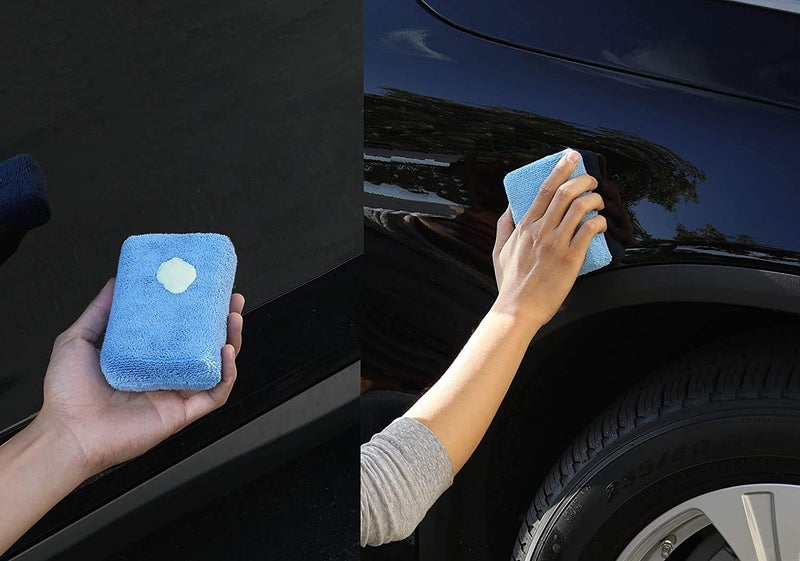 AUTO CARE Autocare 10 Pack Car Wax Applicator Pad Rectangle Foam Premium Grade Microfiber Applicator Pads - Image 4